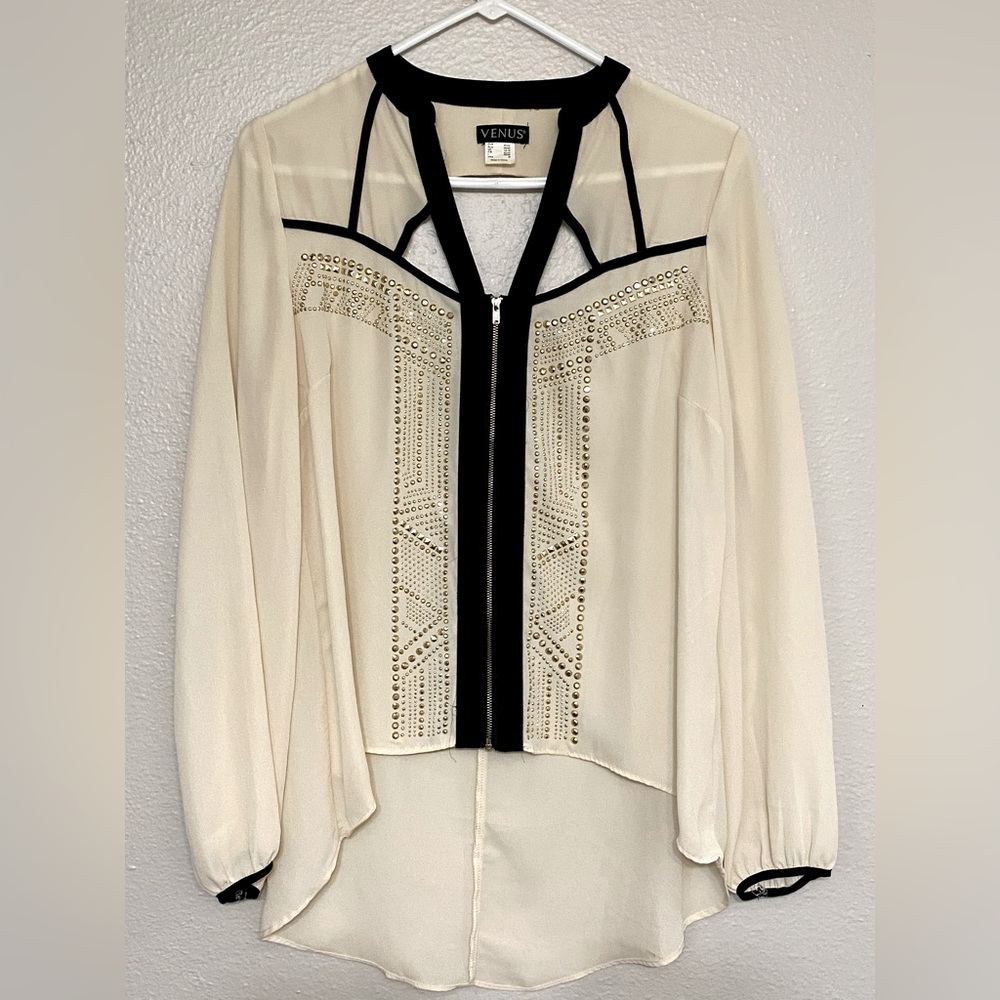 VENUS Cream Open Back Top